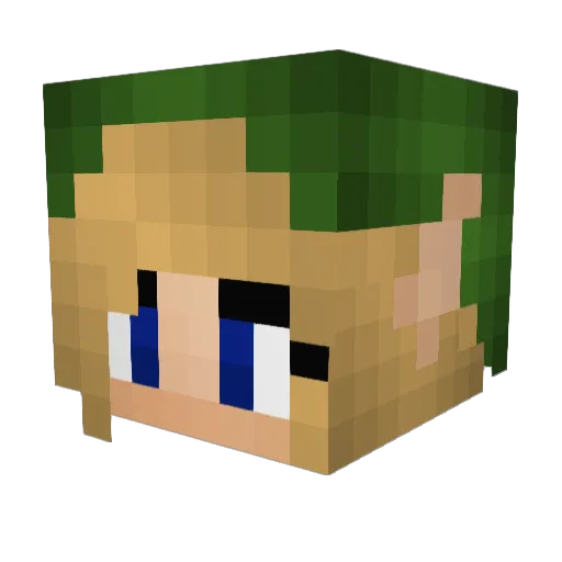 Ayymee Minecraft avatar head, 3D render