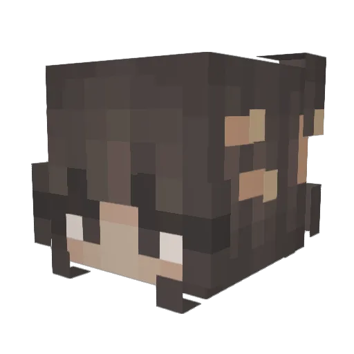 Ayyoura Minecraft avatar head, 3D render