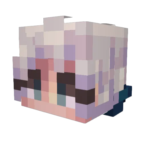 Ayz1x Minecraft avatar head, 3D render