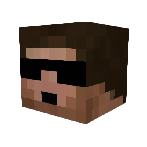 AyzCool Minecraft avatar head, 3D render
