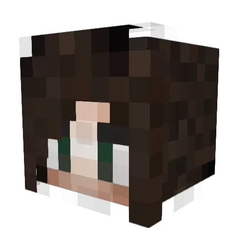 Ayzam Minecraft avatar head, 3D render