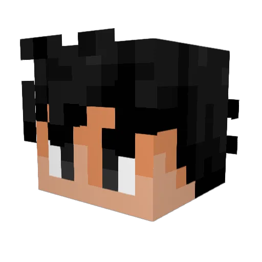 Ayzek12 Minecraft avatar head, 3D render