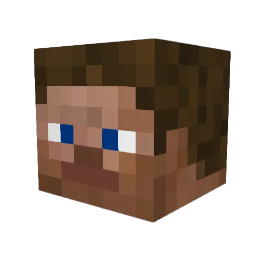 Ayzen Minecraft avatar head, 3D render