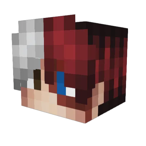 Ayziten Minecraft avatar head, 3D render