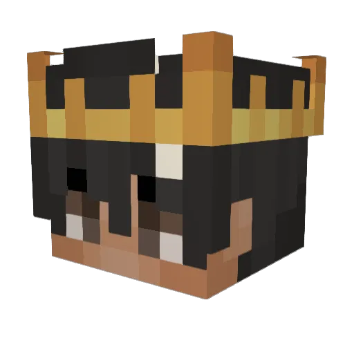 Ayznee Minecraft avatar head, 3D render