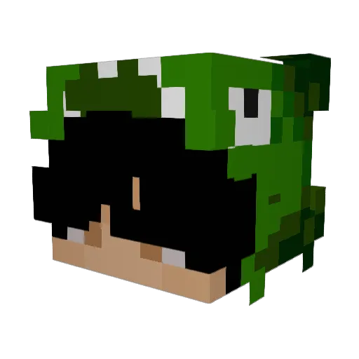 Ayzon Minecraft avatar head, 3D render