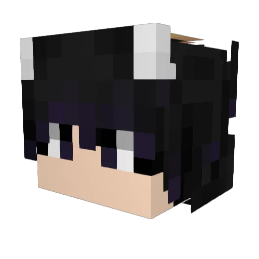 AzBrock Minecraft avatar head, 3D render