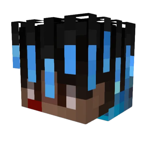 AzErK00 Minecraft avatar head, 3D render