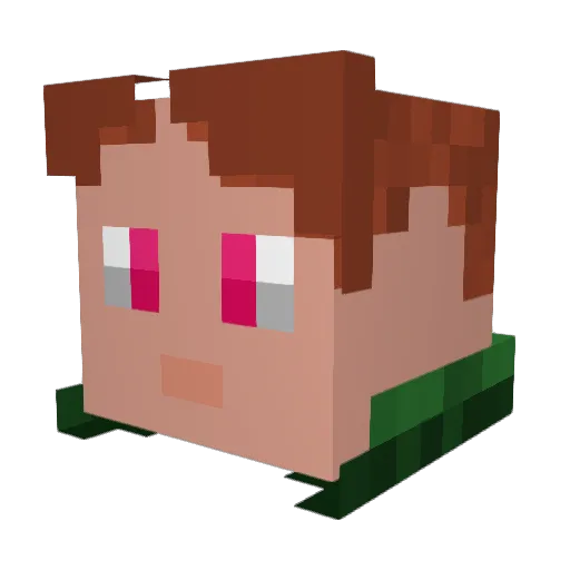 AzFox0159 Minecraft avatar head, 3D render