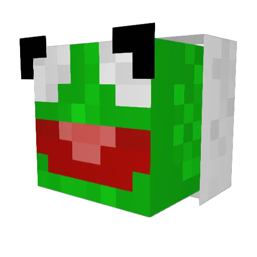 AzKermit Minecraft avatar head, 3D render