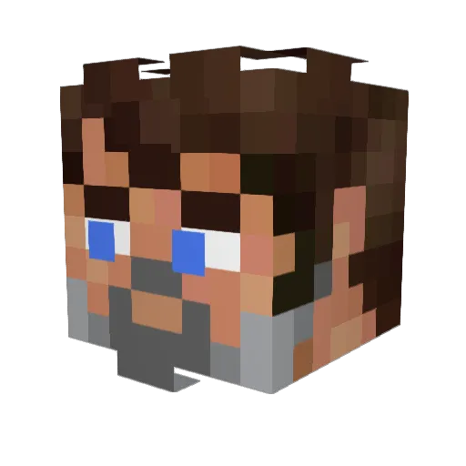 AzOutback Minecraft avatar head, 3D render