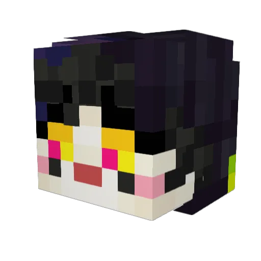 AzPink Minecraft avatar head, 3D render
