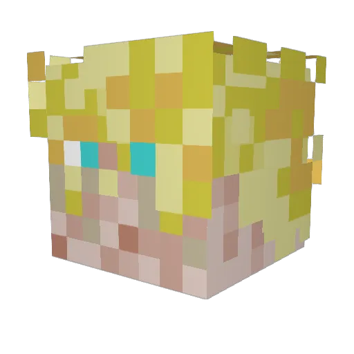 AzWrD Minecraft avatar head, 3D render