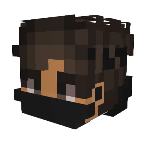 Az_Acoul Minecraft avatar head, 3D render
