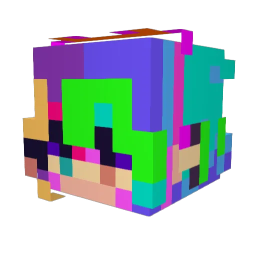 Az_Realla Minecraft avatar head, 3D render