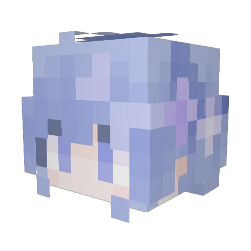 Az_Su Minecraft avatar head, 3D render