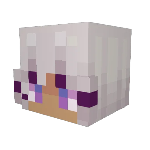 AzaTheDaemon Minecraft avatar head, 3D render