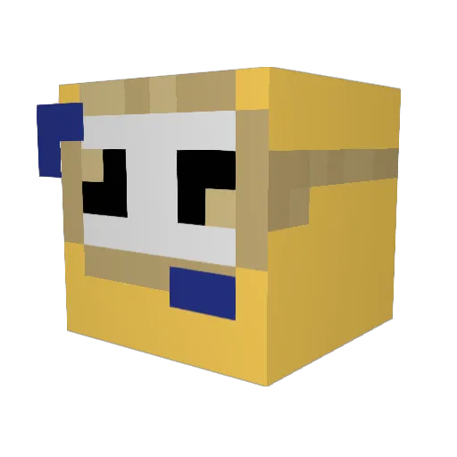 AzaXsky Minecraft avatar head, 3D render