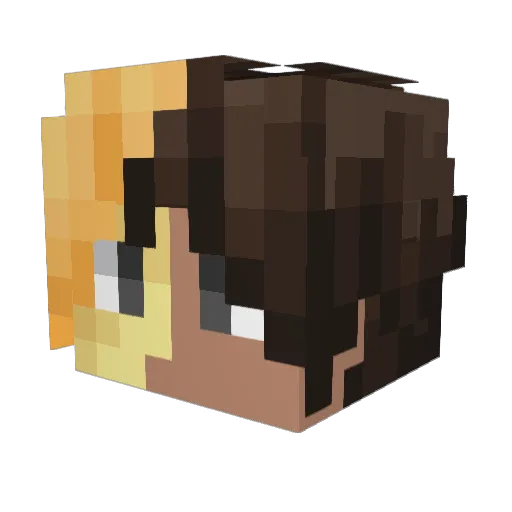 AzaarekXV Minecraft avatar head, 3D render