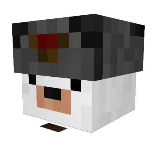 Azaawell Minecraft avatar head, 3D render