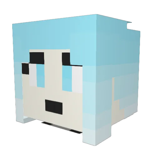 Azabiel Minecraft avatar head, 3D render