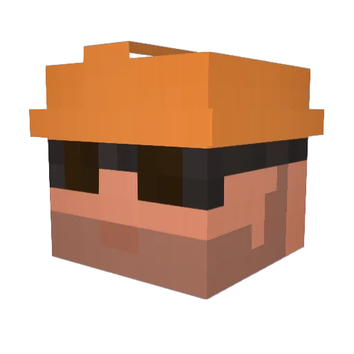 AzadamE Minecraft avatar head, 3D render