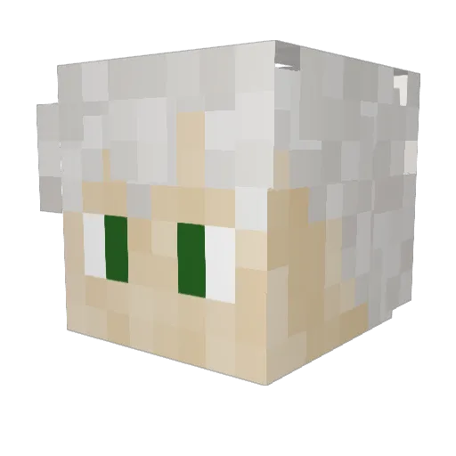 Azadiii Minecraft avatar head, 3D render