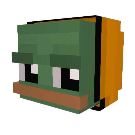 Azadordepipi Minecraft avatar head, 3D render