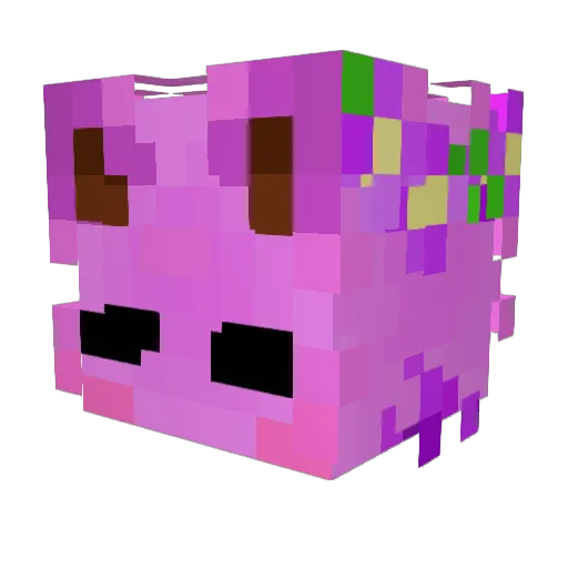 Azaelea_ Minecraft avatar head, 3D render
