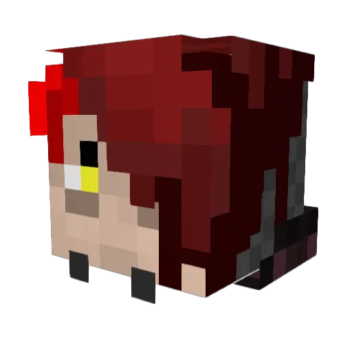 Azaeridx Minecraft avatar head, 3D render
