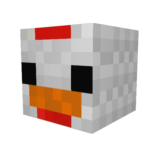 Azagal_ Minecraft avatar head, 3D render