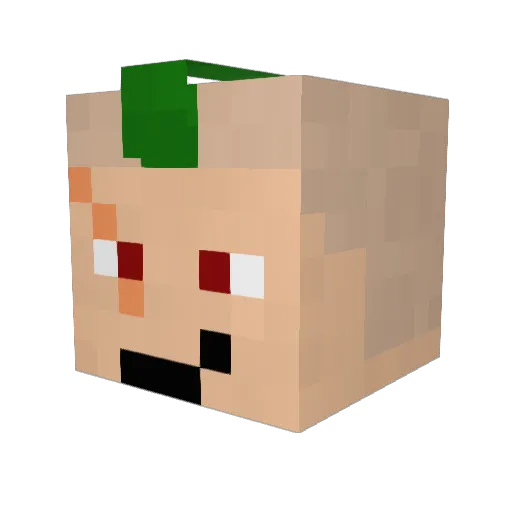 Azagthoth Minecraft avatar head, 3D render