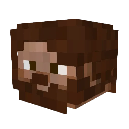 Azahiel Minecraft avatar head, 3D render