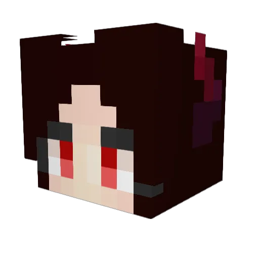 Azaii_D Minecraft avatar head, 3D render