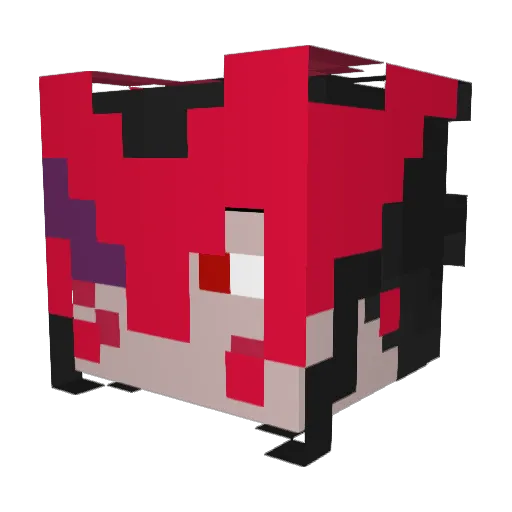 AzakanaBlade Minecraft avatar head, 3D render