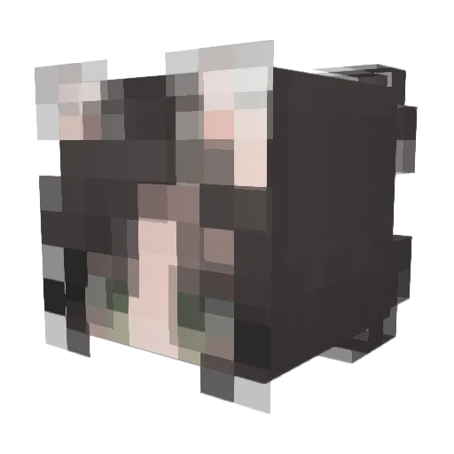 Azalk Minecraft avatar head, 3D render