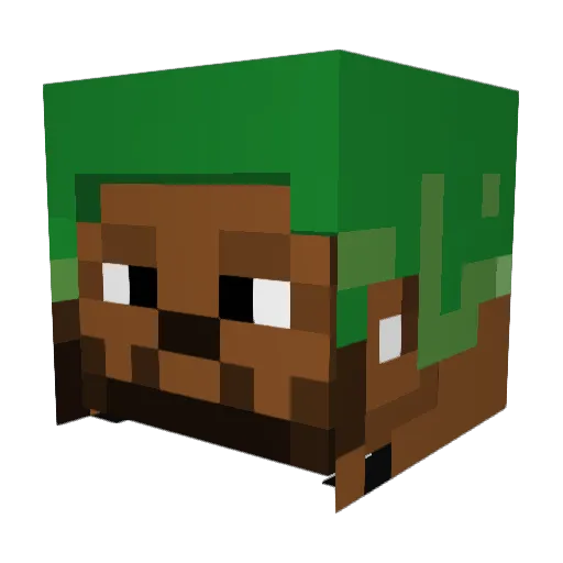 Azam12 Minecraft avatar head, 3D render