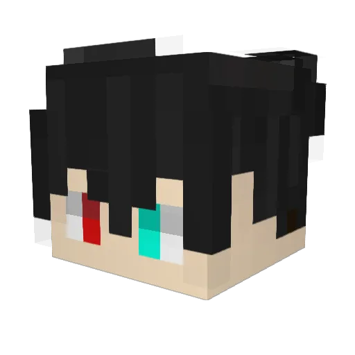 AzamCH Minecraft avatar head, 3D render