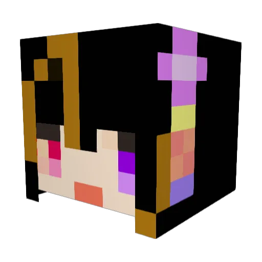 AzamiSenju Minecraft avatar head, 3D render