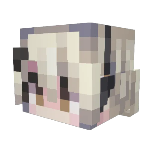Azamiiii_ Minecraft avatar head, 3D render