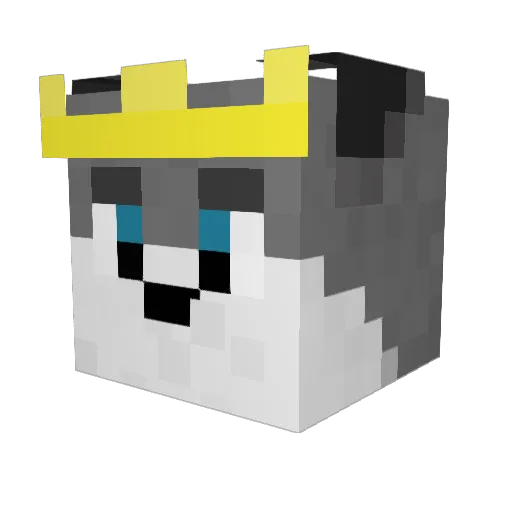 AzamixX Minecraft avatar head, 3D render