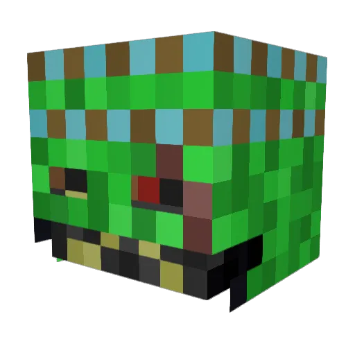 Azancool Minecraft avatar head, 3D render