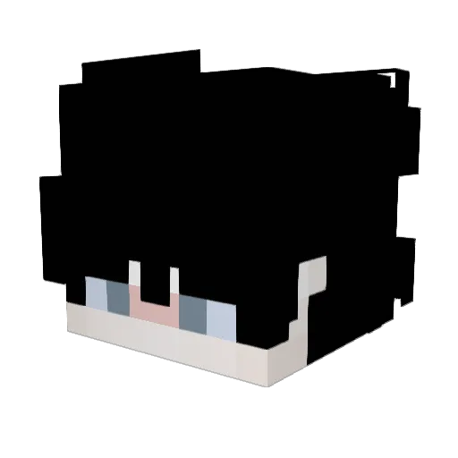Azanoturna Minecraft avatar head, 3D render