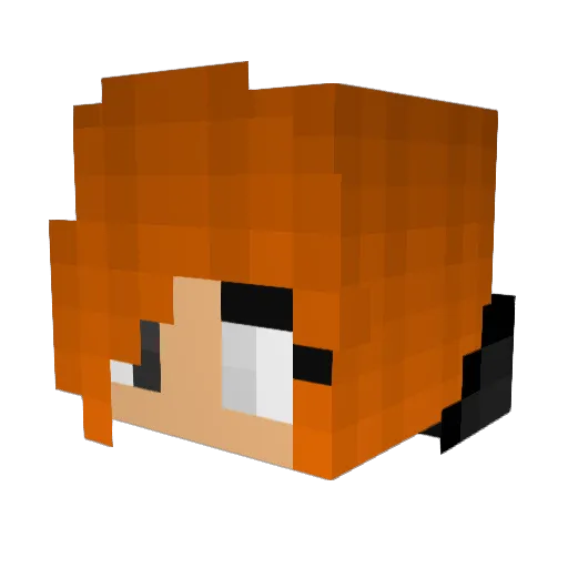 Azara54 Minecraft avatar head, 3D render