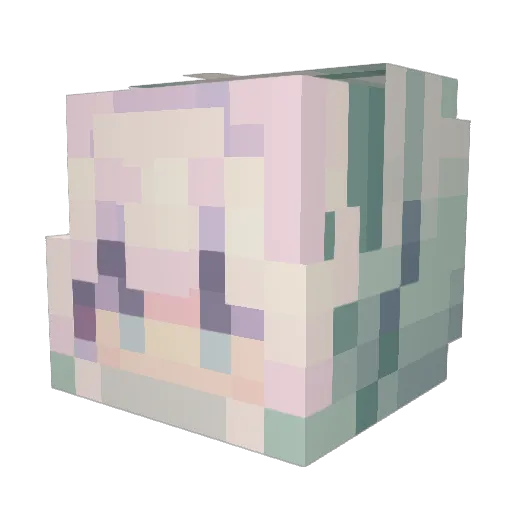 AzaraXsh Minecraft avatar head, 3D render