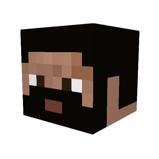 Azarchy Minecraft avatar head, 3D render
