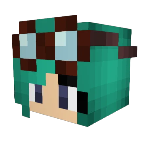 Azareia Minecraft avatar head, 3D render
