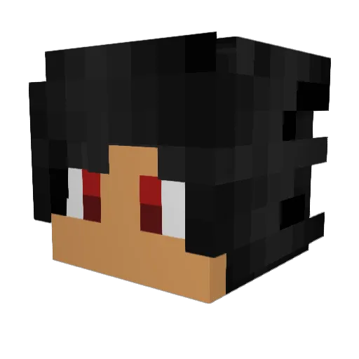 Azareth Minecraft avatar head, 3D render