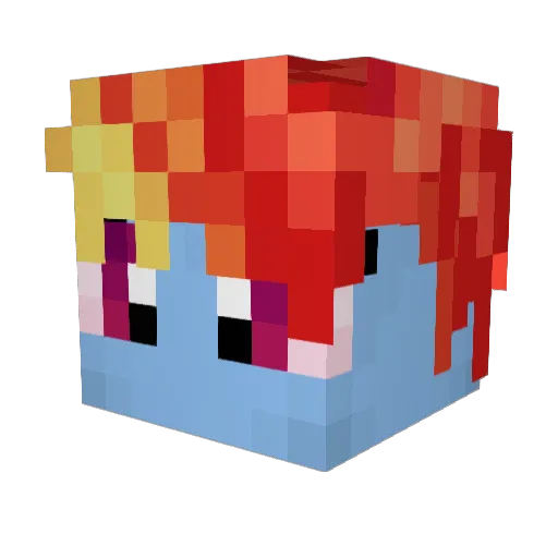 Azarios Minecraft avatar head, 3D render