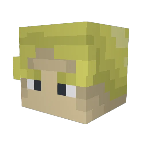 Azarit Minecraft avatar head, 3D render